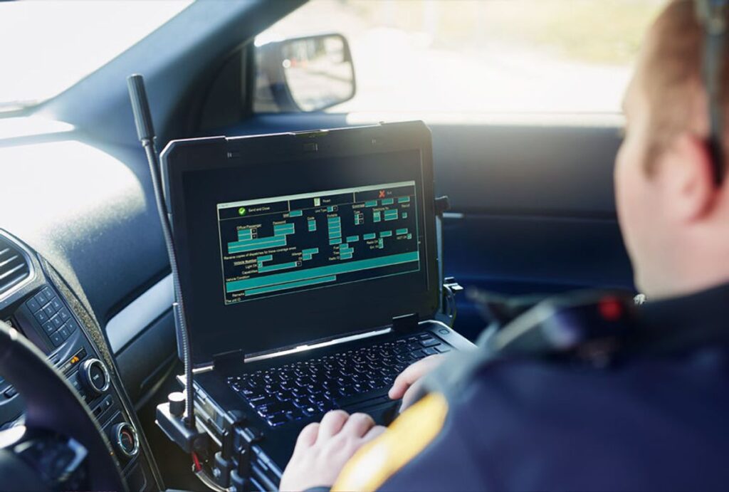 Police Car Computers Working Process